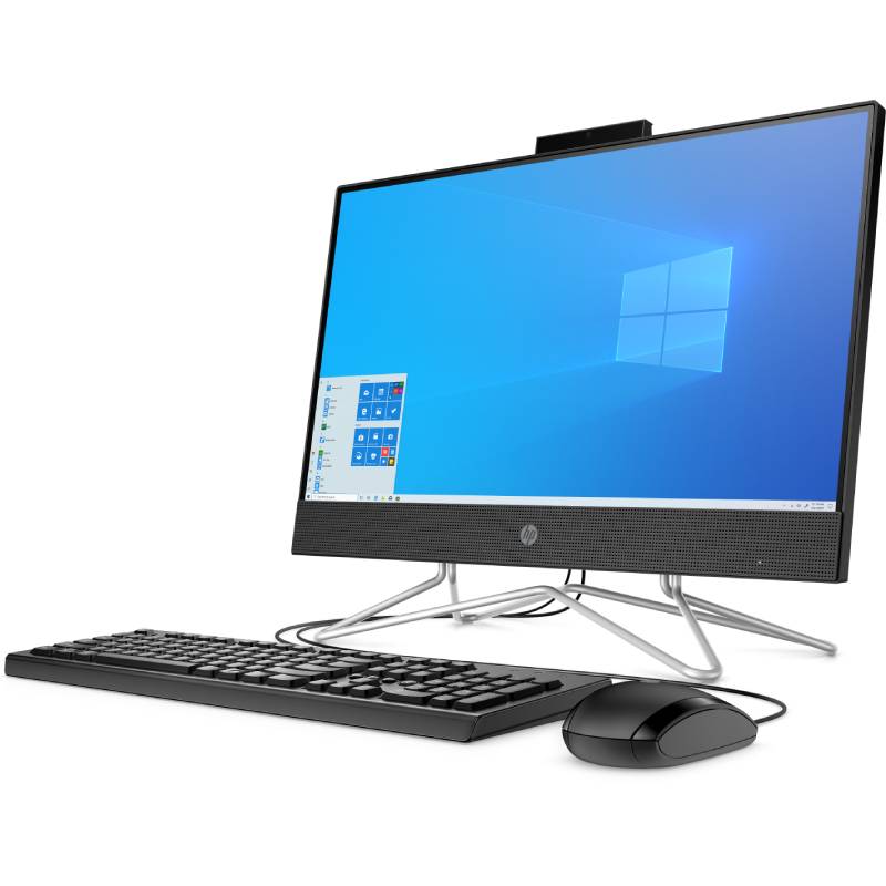 Моноблок HP 24-df0021ur 23.8" Full HD Ryzen 3 3250U (2.6)/4Gb/1Tb 7.2k/RGr/CR/Free DOS 3.0/GbitEth/WiFi/BT/65W/клавиатура/мышь/Cam/черный 1920x1080 14P92EA 14P92EA