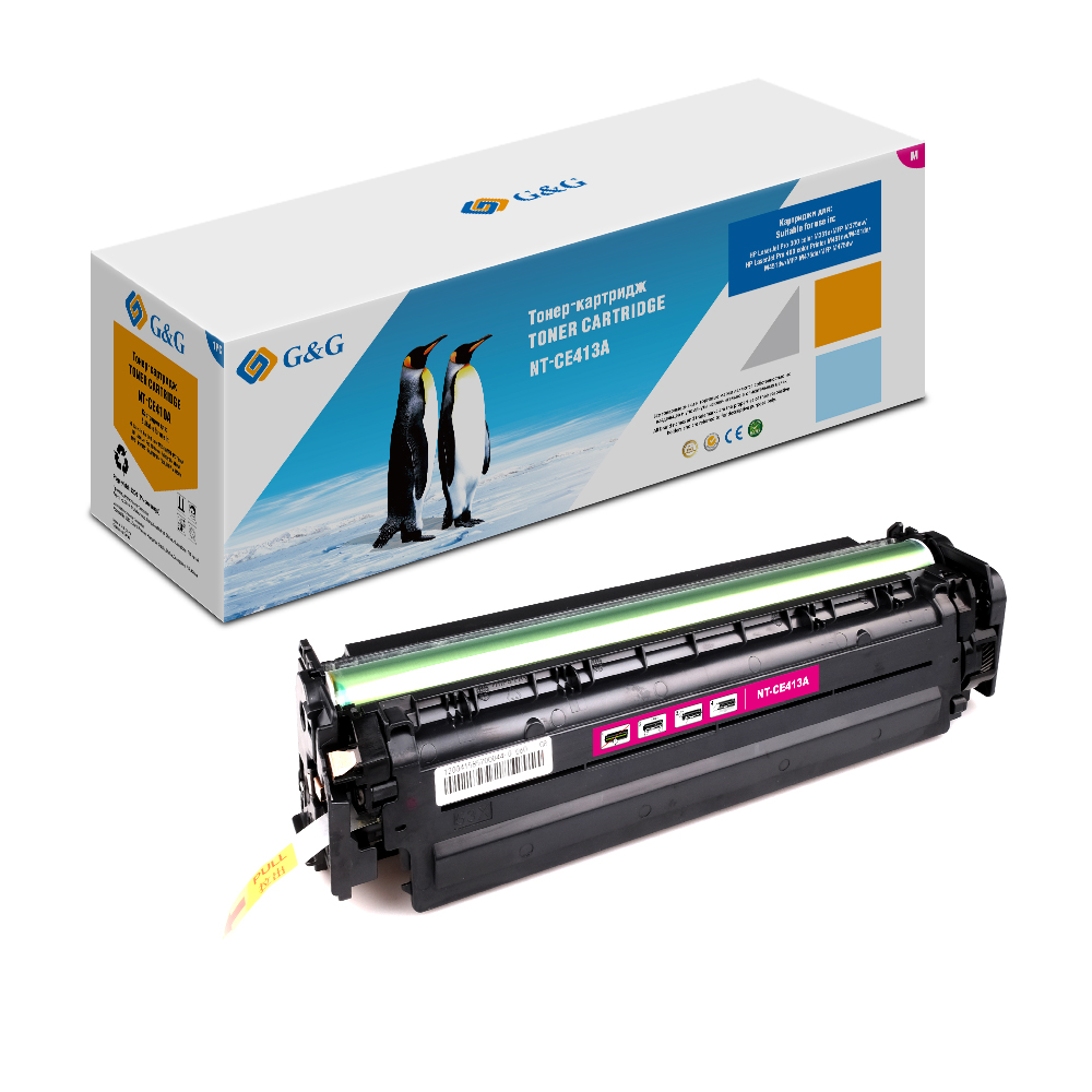 Тонер-картридж G&G пурпурный для HP LaserJet Pro300 color M351 Pro400 color M451 (2600стр) NT-CE413A NT-CE413A
