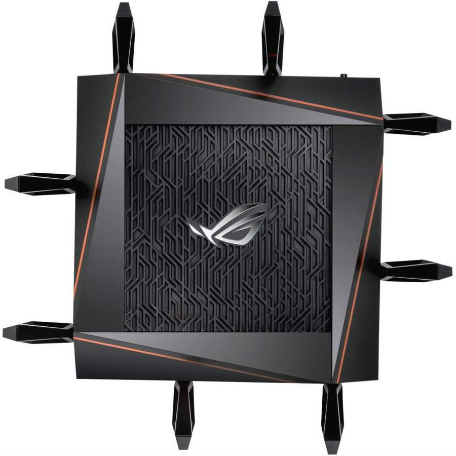 Роутер Asus GT-AX11000  // роутер 802.11b/g/n/ac, ax, до 1148 + 4804Мбит/c, 2,4 + 5 гГц, 8 антенн, USB, GBT LAN ; GT-AX11000 GT-AX11000