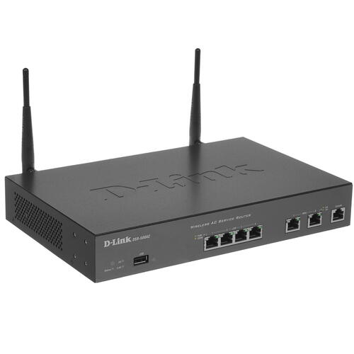Маршрутизатор D-Link Wireless AC1200 Gigabit VPN Router with 2 10/100/1000Base-T WAN ports, 4 10/100/1000Base-T LAN ports and 1 USB ports DSR-500AC/RU/A1A DSR-500AC/RU/A1A
