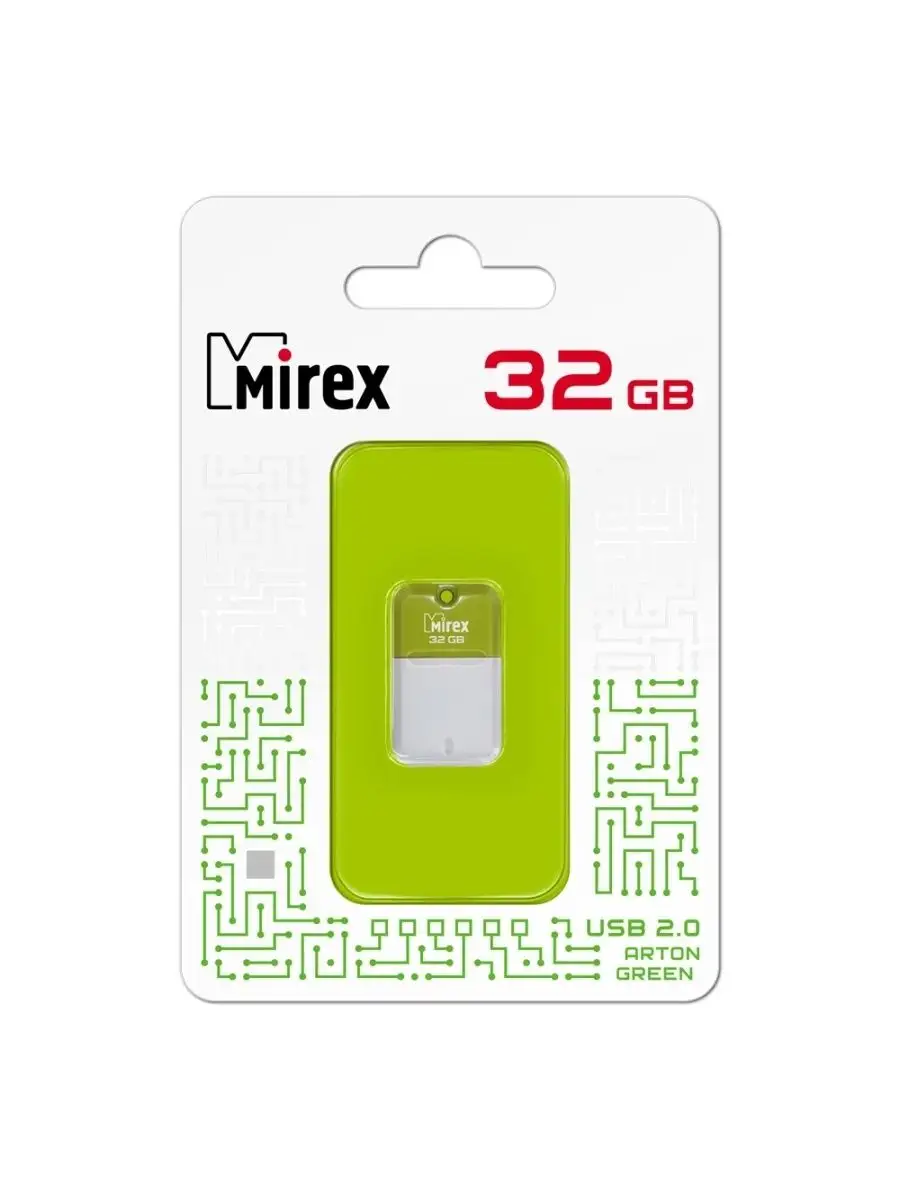 Флеш накопитель Mirex 13600-FMUAGR32 32GB,Arton,USB 2.0,зеленый 13600-FMUAGR32 13600-FMUAGR32