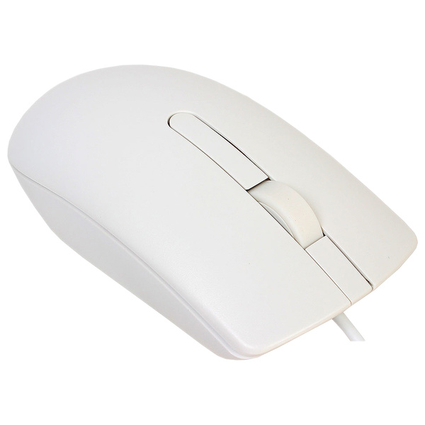 Мышь для ноутбука Mouse Dell MS116 USB оптическая проводная (белая)  570-AAIP