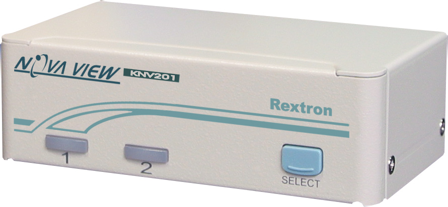 KVM переключатель REXTRON на 1 устройство, 2 консоли, VGA+PS/2, Plug&Play, поддержка горячих клавиш, DDC2B KNV201 KNV201