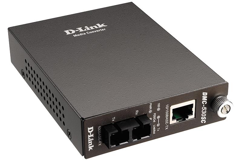 Медиаконвертер D-Link Media Converter with 1 10/100Base-TX port and 1 100Base-FX port DMC-530SC/D7A DMC-530SC/D7A