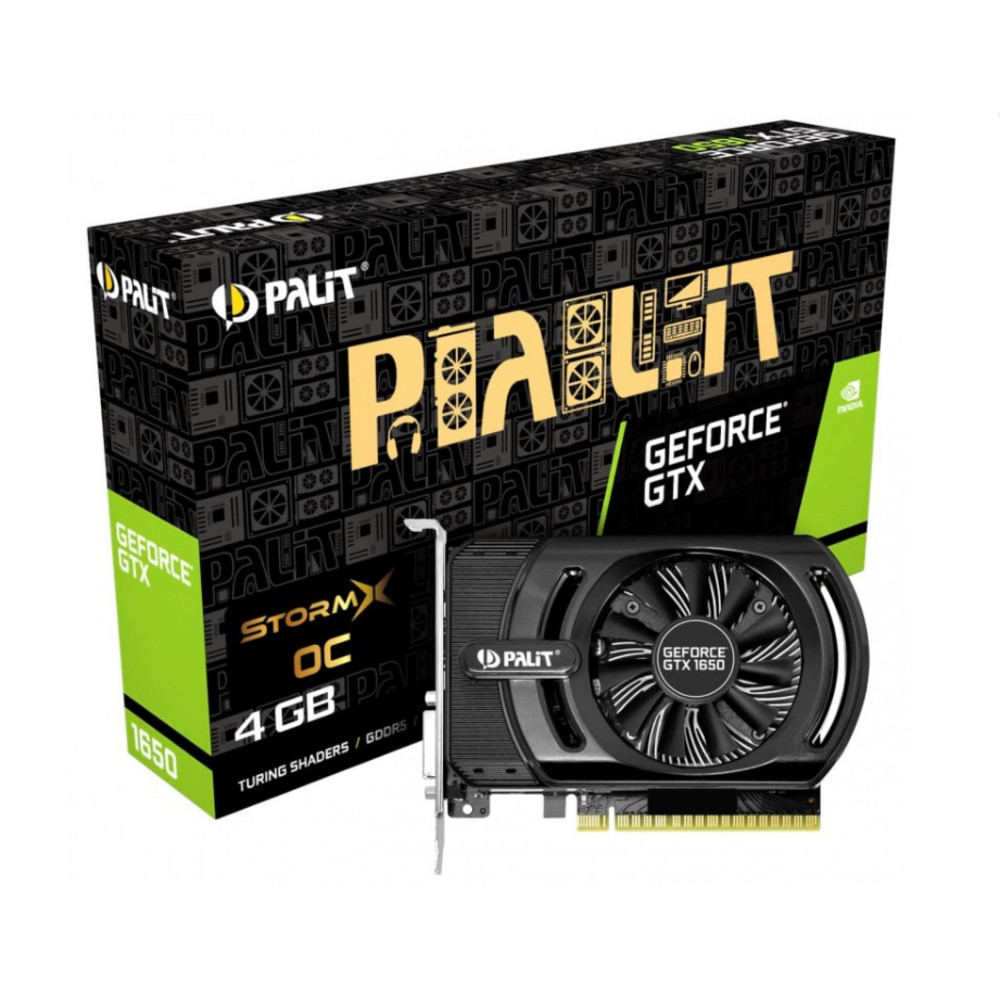 Видеокарта Palit PCIE16 GTX1650 4GB GDDR5 PA-GTX1650 STORMX OC 4G NE51650S06G1-1170F NE51650S06G1-1170F