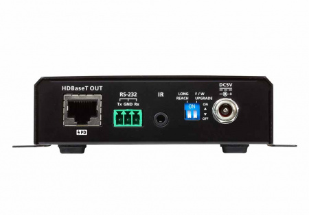 Удлинитель-передатчик ATEN HDMI HDBase-T+VGA+AUDIO+RS232+IR, 100 метр,, 1xUTP Cat5e, HDMI+HDDB15+3-контак,клемма+2xMINIJACK, F, ~, DC 5,3V, (макс,разр,4096x2160/3840x2160 60Hz 4:2:0/30Hz 4:4:4 70м Cat5e/6;100м Cat6a/1080p 100м Cat 5e/6a) VE2812AT-AT- VE2812AT-AT-G