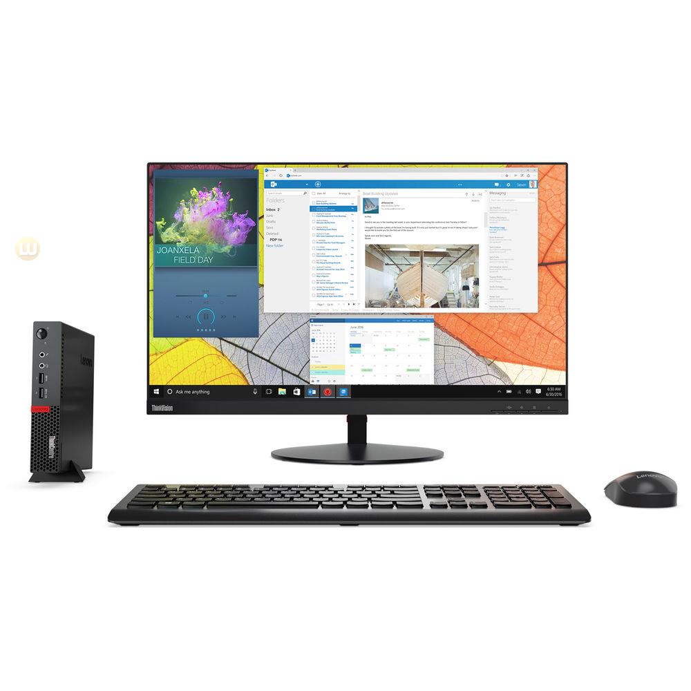 Персональный компьютер Lenovo ThinkCentre M710q Tiny slim i5 7400T (2.4)/4Gb/1Tb/HDG630/Windows 10 Professional 64/GbitEth/WiFi/BT/65W/клавиатура/ мышь/черный 10MRS04P00 10MRS04P00
