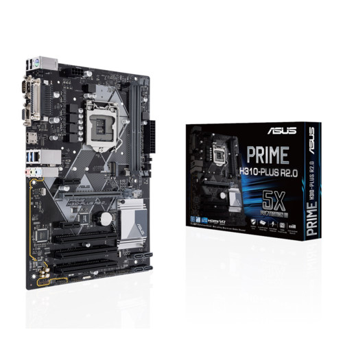 Материнская плата Asus LGA1151v2, H310, 2*DDR4, D-Sub + HDMI, SATA3, Audi LGA1151v2, H310, 2*DDR4, D-Sub + HDMI, SATA3, Audio, Gb LAN, USB 3.1*4, USB 2.0*6, COM*1, LPT*1 PRIME H310-PLUS R2.0 PRIME H310-PLUS R2.0
