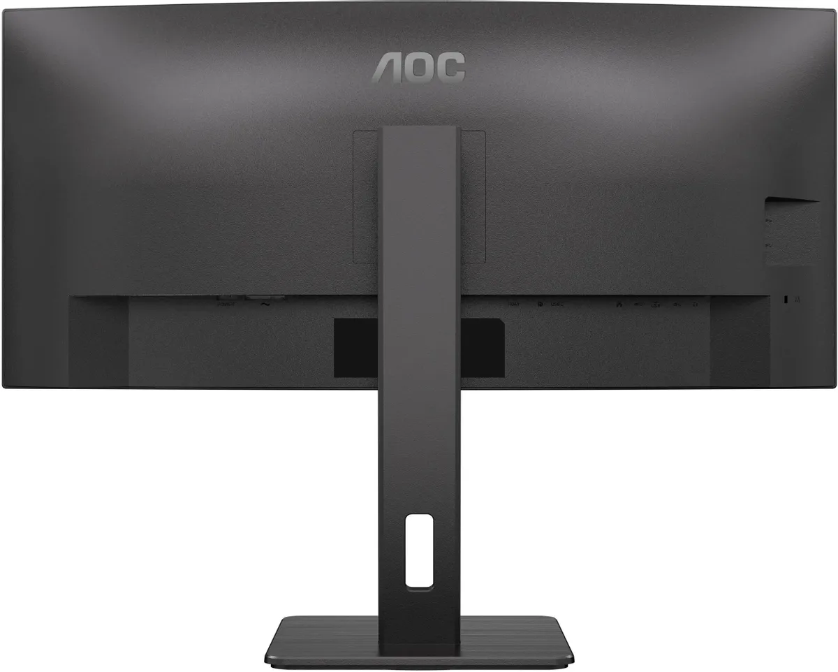 Монитор AOC  LCD 34'' [21:9] 3440x1440(UWQHD) VA, Curved, nonGLARE, 100 Hz, 300 cd/m2, H178°/V178°, 3000:1, 50М:1, 16.7M, 4ms, HDMI, DP, USB-C, USB-Hub, Height adj, Tilt, Swivel, Speakers, 3Y, Black CU34P3CV CU34P3CV