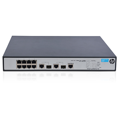 Коммутатор HPE 1910-8-PoE+ Switch 8x10/100 RJ-45 PoE+ 2x10/100/1000 or SFP, Web, SNMP, L3 static, 19' JG537A JG537A