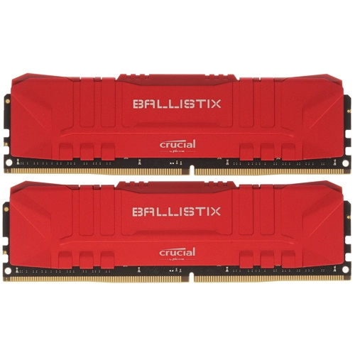 Модуль памяти Crucial  Ballistix Gaming DDR4 Общий объём памяти 32Гб Module capacity 16Гб Количество 2 2666 МГц Множитель частоты шины 15 1.35 В красный  BL2K16G26C16U4R BL2K16G26C16U4R