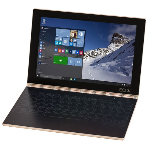 Планшетный компьютер Lenovo Yoga Book YB1-X91L Atom x5-Z8550 (1.44) 4C/RAM4Gb/ROM64Gb 10.1" IPS 1920x1200/3G/4G/Windows 10 Professional 64/черный/8Mpix/2Mpix/BT/GPS/WiFi/Touch/microSD 128Gb/mHDMI/minUSB/8500mAh/15hr/до 1680hrs (ZA160002RU) ZA160002RU