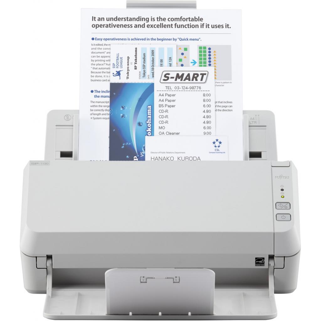 Сканер Fujitsu SP-1125 двухсторонний, 25 стр./мин, ADF 50, A4, нагрузка 1500 стр./день PA03708-B011 PA03708-B011