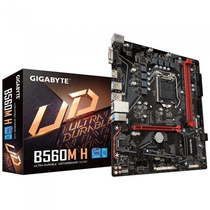 Материнская плата Gigabyte  B560M H LGA1200 B560 2xDDR4 mATX GbLAN VGA HDMI B560M H B560M H
