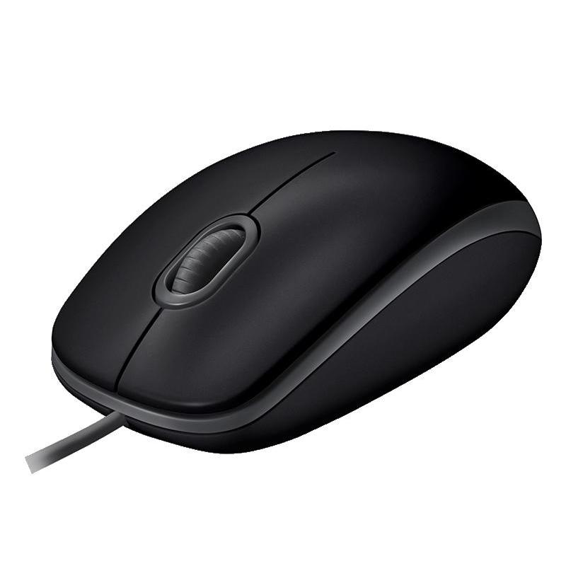 Мышь Logitech B110 Silent (B110s) черная, бесшумная, оптическая, 3 кнопки, 1000dpi, USB, 1.8м 910-005508 910-005508