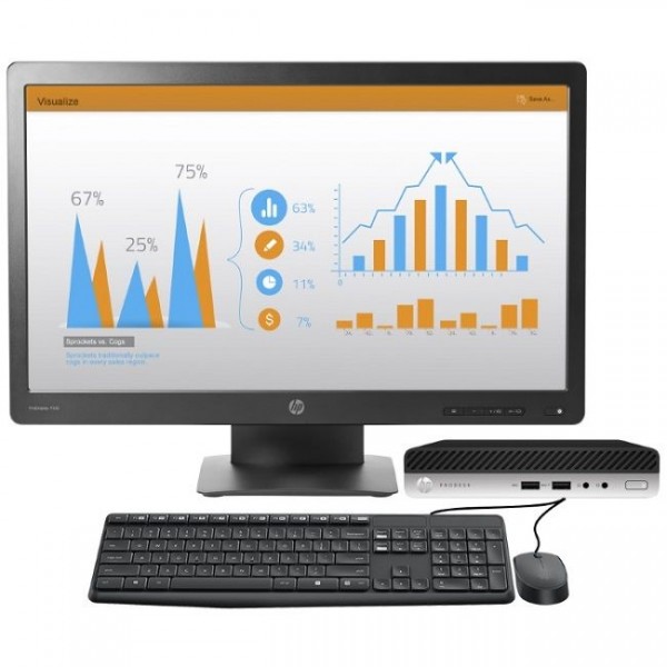 Комплект HP 400 G4 DM {i5-8500T/8Gb/256Gb SSD/W10Pro/HP 23.8” monitor N246v}   5QL83ES 5QL83ES