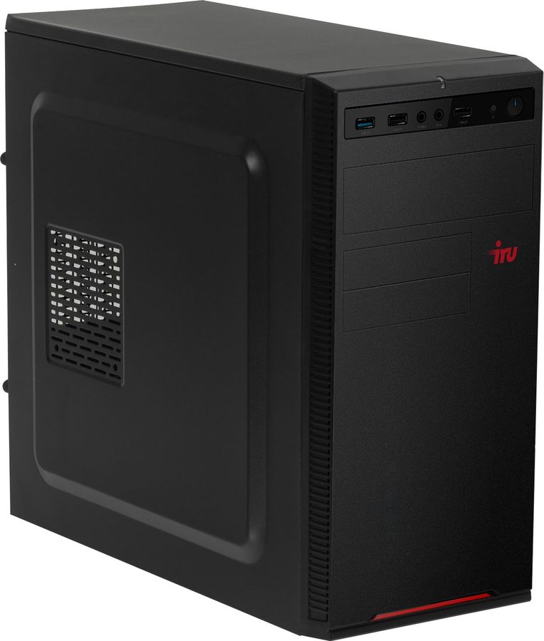 Персональный компьютер iRU Home 315 MT i3 10100F (3.6) 16Gb 1Tb 7.2k SSD240Gb GTX1650 4Gb Free DOS GbitEth 400W черный 1479406 1479406