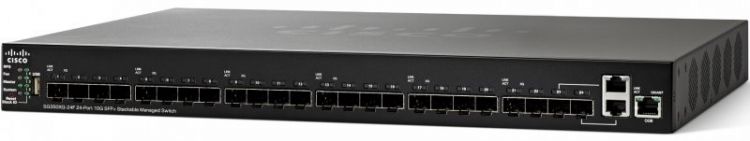 Коммутатор Cisco SB SG350XG-24F-K9-EU 24-port Ten Gigabit (SFP+) Switch SG350XG-24F-K9-EU SG350XG-24F-K9-EU