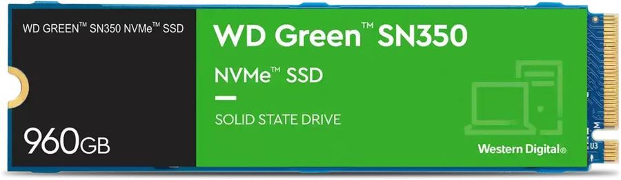 Твердотельный накопитель WD PCI-E x4 960Gb WDS960G2G0C Green SN350 M.2 2280 WDS960G2G0C WDS960G2G0C