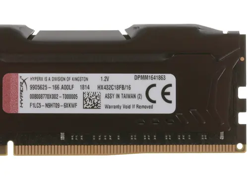 Модуль памяти Kingston 16GB 3200MHz DDR4 CL18 DIMM HyperX FURY Black DDR4 CL18 DIMM HX432C18FB/16 HX432C18FB/16