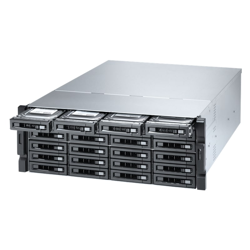 Сетевой RAID-накопитель QNAP 24-Bay (24x 2.5"/3.5" SATA HDD/SSD), Intel Xeon E-2136 6-core 3.3 GHz (up to 4.5 GHz), 16 GB DDR4 ECC RAM (2 x 8GB) up to 64 GB ( 4 x 16 GB),  4x GbE LAN, 2 x 10GbE SFP+, rackmount 4U, 2xPSU. W/o rail kit RAIL-A02-90 TS-2 TS-2483XU-RP-E2136-16G