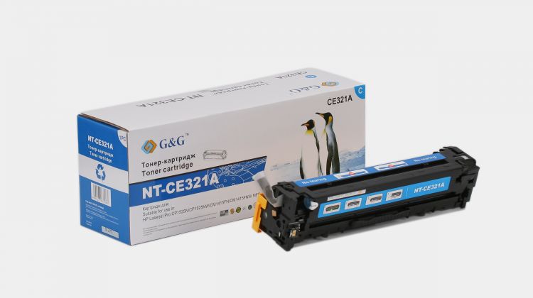 Тонер-картридж G&G голубой для HP Color LaserJet Pro CP1525N/NW, CM1415FN/FNW (1300стр) NT-CE321A NT-CE321A