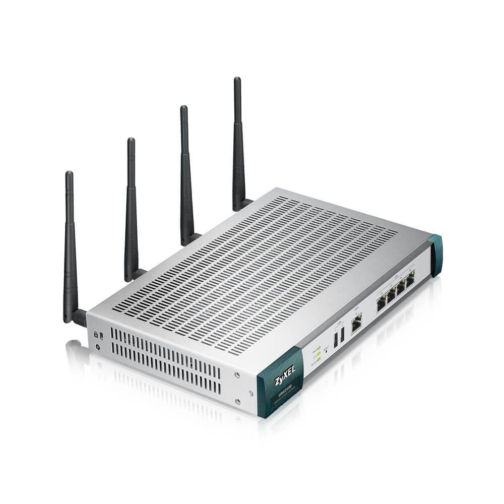 Шлюз ZYXEL UAG2100 Plus SP350E Printer Bundle, 1xWAN GE/4xLAN GE/802.11a/b/g/n (2,4 и 5 ГГц)/2xUSB2.0/AP Contro UAG2100-EU0102F UAG2100-EU0102F