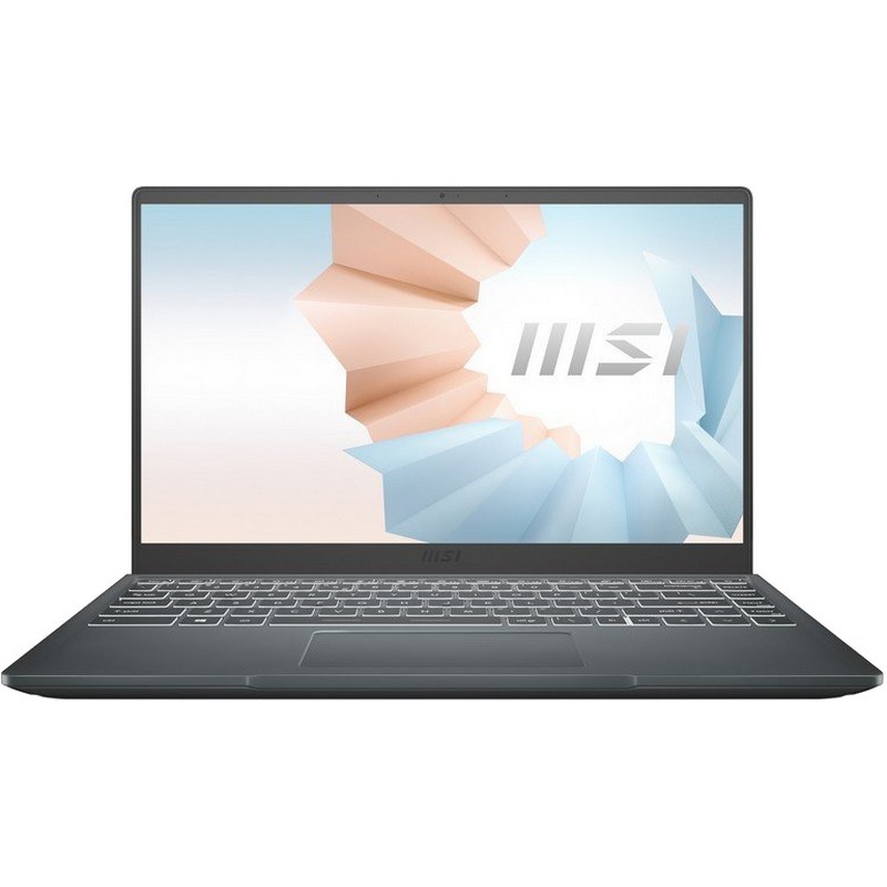 Ноутбук MSI Modern 14 B11SB-414RU 14"(1920x1080 (матовый) IPS)/Intel Core i5 1135G7(2.4Ghz)/16384Mb/512PCISSDGb/noDVD/Ext:nVidia GeForce MX450(2048Mb)/Cam/BT/WiFi/war 1y/1.2kg/Carbon Grey/W10 9S7-14D214-414 9S7-14D214-414