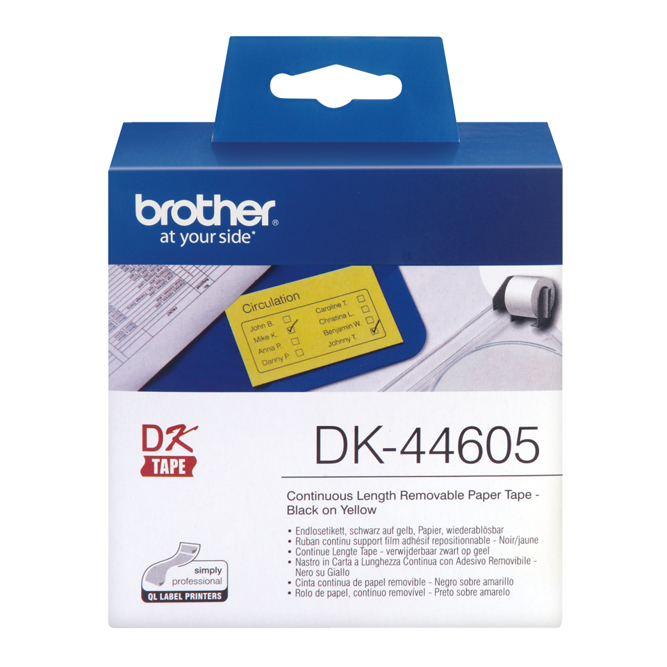 Наклейка Brother DK44605 адресная Removable Paper Yellow Labels 62ММ DK44605 DK44605 #4