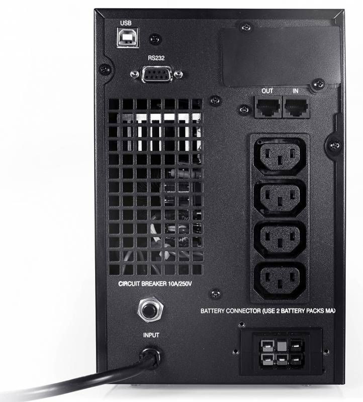 Источник бесперебойного питания Powercom MACAN, On-Line, 1000VA/900W, Tower, IEC, LCD, Serial+USB, SmartSlot, 4 х IEC320 C13 MAS-1000 MAS-1000