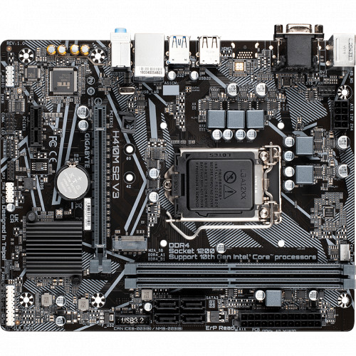 Материнская плата Gigabyte  H410M S2 V3 LGA1200 2xDDR4 GbLAN VGA mATX H410M S2 V3 H410M S2 V3