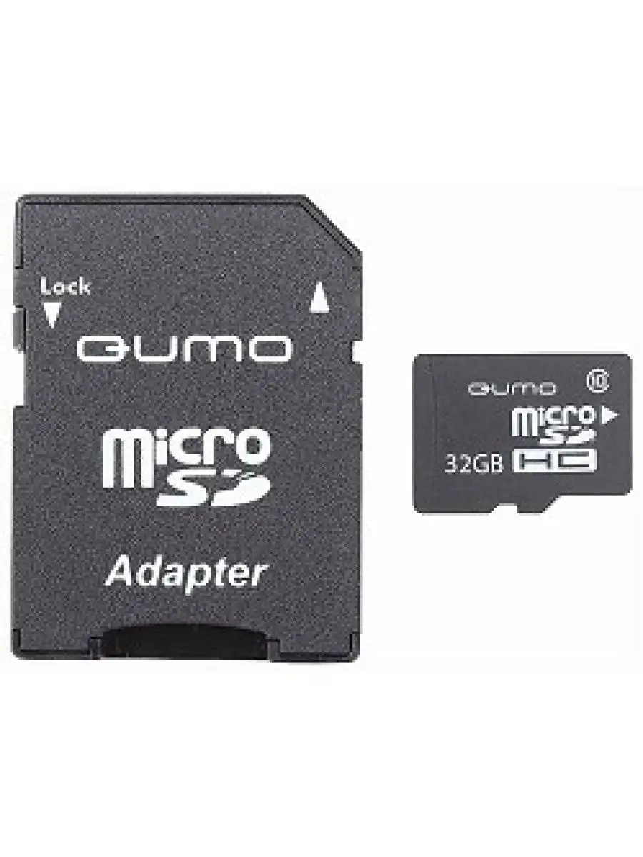 Карта памяти Qumo QM32MICSDHC10 32Gb,MicroSDHC,Class 10,SD adapter QM32MICSDHC10 QM32MICSDHC10