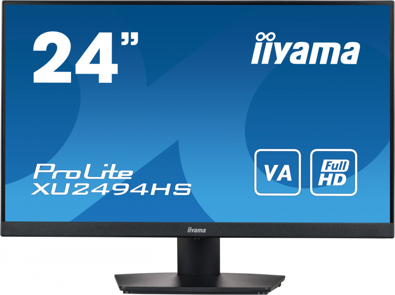 Монитор iiYama 23.8" ProLite черный VA LED 4ms 16:9 DVI HDMI M/M матовая 3000:1 250cd 178гр/178гр 1920x1080 75Hz DP FHD XU2494HS-B2 XU2494HS-B2