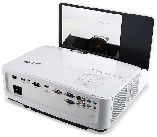 Проектор Acer U5320W DLP projector, Ultra-Short-Throw Lens, 1280*800, DLP 3D, 13 000:1, 3000 ANSI Lumens, 5.5kg, HDMI, Lan, incl wall mount kit MR.JL111.001 MR.JL111.001