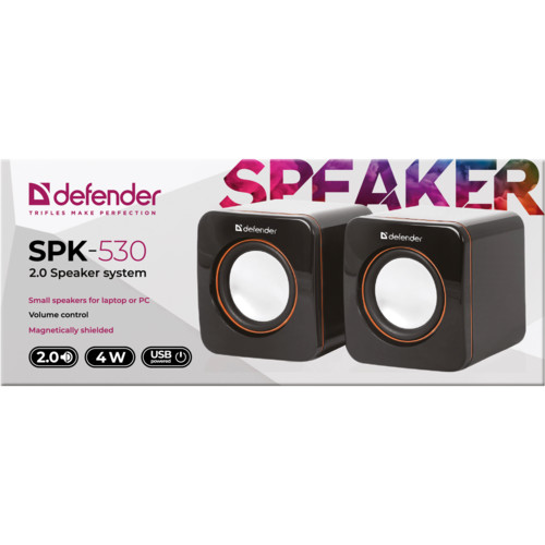 Колонки DEFENDER SPK-530  USB 2x2W USB интерфейс 65530 #3