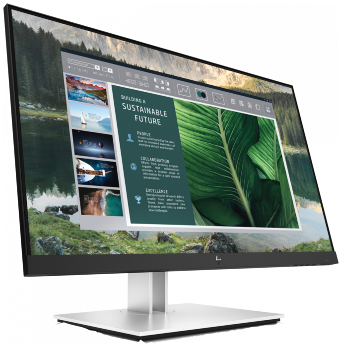 Монитор HP 23.8" E24u G4 Monitor 1920x1080, 16:9, IPS, 250 cd/m2, 1000:1, 5ms, HDMI, USB-C, USB, DisplayPort, 50/60 Hz, Silver 189T0AA 189T0AA