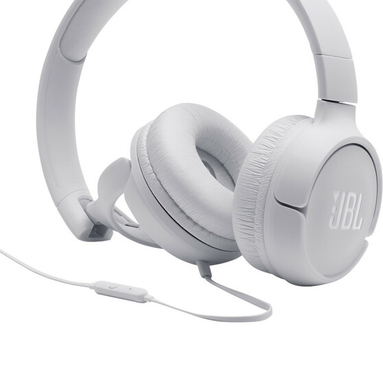 Наушники с микрофоном JBL накладные T500 1.187м белый проводные (оголовье) JBLT500WHT JBLT500WHT #5