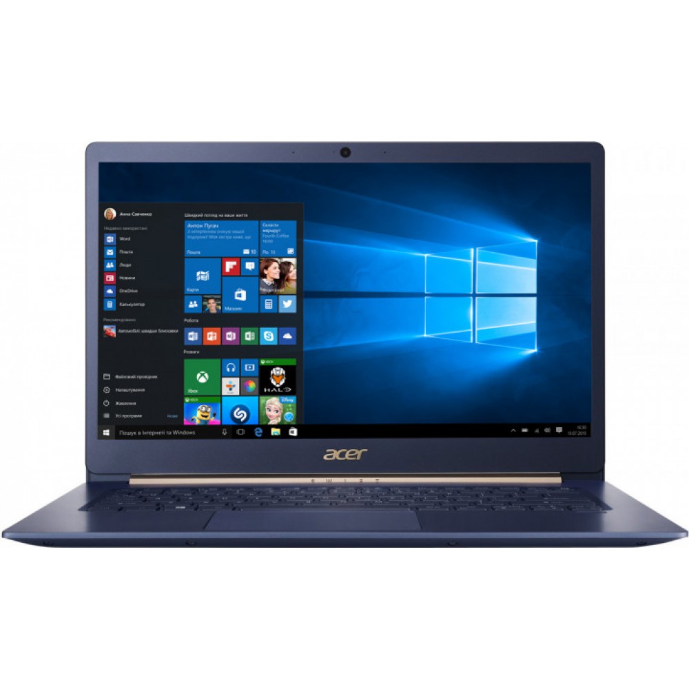 Ультрабук Acer Swift 5 SF514-54GT-77UT Core i7 1065G7/16Gb/SSD1Tb/iOpt32Gb/nVidia GeForce MX250 2Gb/14"/IPS/Touch/FHD (1920x1080)/Windows 10/blue/WiFi/BT/Cam NX.HHZER.002 NX.HHZER.002