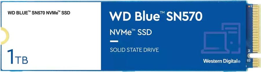Твердотельный накопитель WD PCI-E x4 1Tb WDS100T3B0C Blue SN570 M.2 2280 WDS100T3B0C WDS100T3B0C