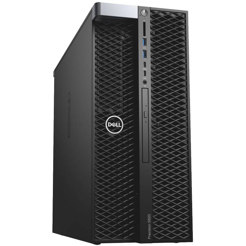 Персональный компьютер Dell Precision T5820 Core i9-10920X (12 cores 3,5GHz) 32GB (2x16GB) DDR4 1TB SSD (M.2 PCIe) NV GeForce RTX 3080 (10GB GDDR6) TPM 950W RTX Chassis W10 Pro 3y NBD 5820-3596 5820-3596