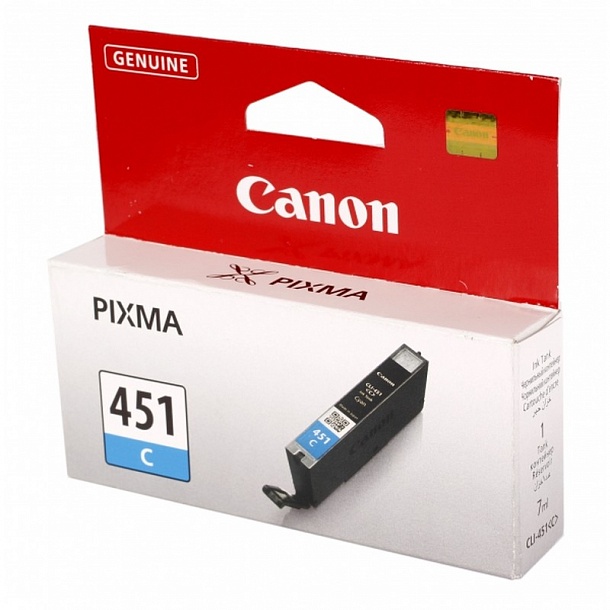 Картридж струйный Canon CLI-451C 6524B001 голубой для PIXMA iP7240/MG6340/MG5440 CLI-451C