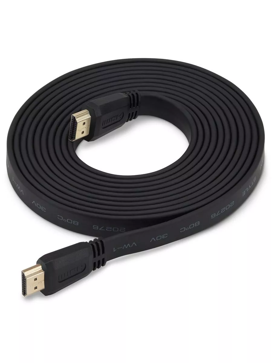 Кабель Buro аудио-видео HDMI (m)/HDMI (m) 3м. Черный HDMI19M-19M FLAT3 HDMI19M-19M FLAT3