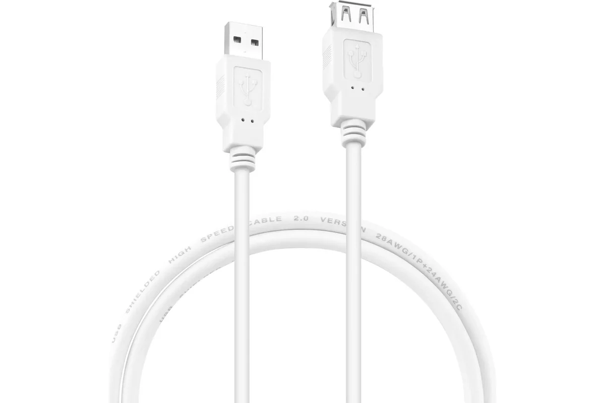 Кабель-удлинитель BURO USB2.0 USB A(m) - USB A(f), 0.75м, белый usb2.0-am-af-0,75m usb2.0-am-af-0,75m