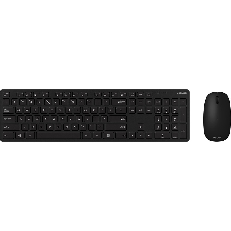 Комплект клавиатура+мышь Asus W5000, USB, беспроводной, черный  90XB0430-BKM1C0 90XB0430-BKM1C0