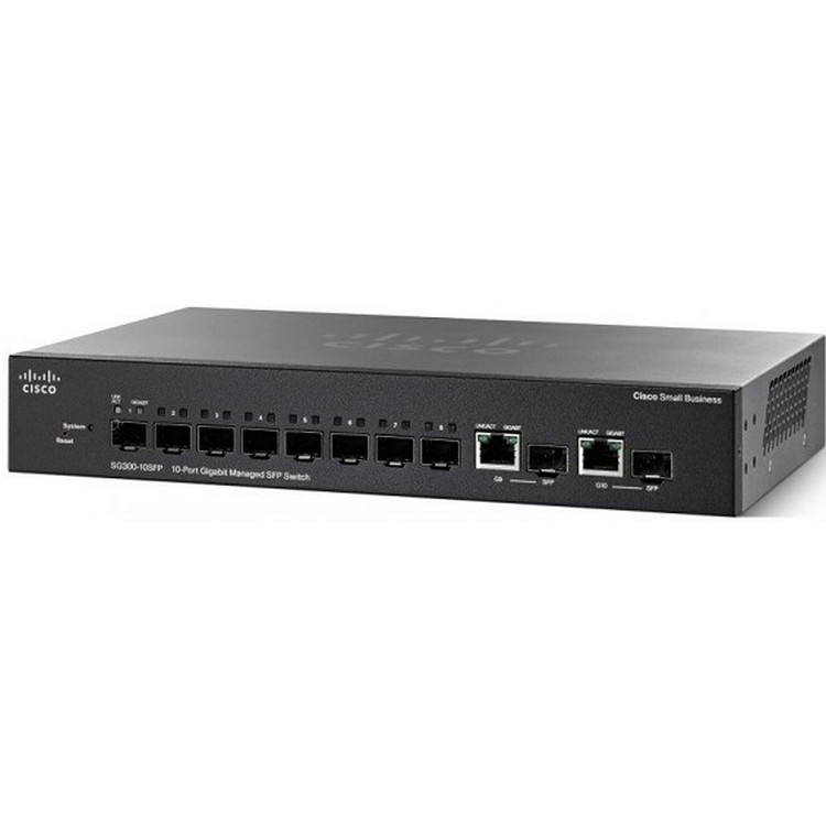 Коммутатор Cisco SG350-10SFP 10-port Gigabit Managed SFP Switch SG350-10SFP-K9-EU SG350-10SFP-K9-EU