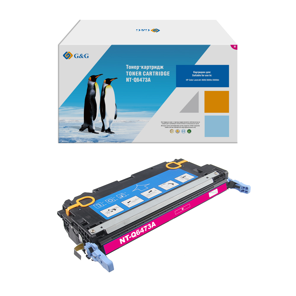 Тонер-картридж G&G пурпурный для НР Color LaserJet 3600/3800 CP3505 (4000стр) NT-Q6473A NT-Q6473A