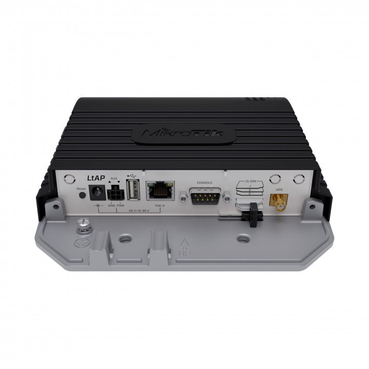 Точка доступа Mikrotik LtAP LTE kit with dual core 880MHz CPU, 128MB RAM, 1 x Gigabit LAN, built-in High Power 2.4Ghz 802.11b/g/n Dual Chain wireless with integrated antenna, internal LTE antenna, GPS, two miniPCI- RBLtAP-2HnD RBLtAP-2HnD