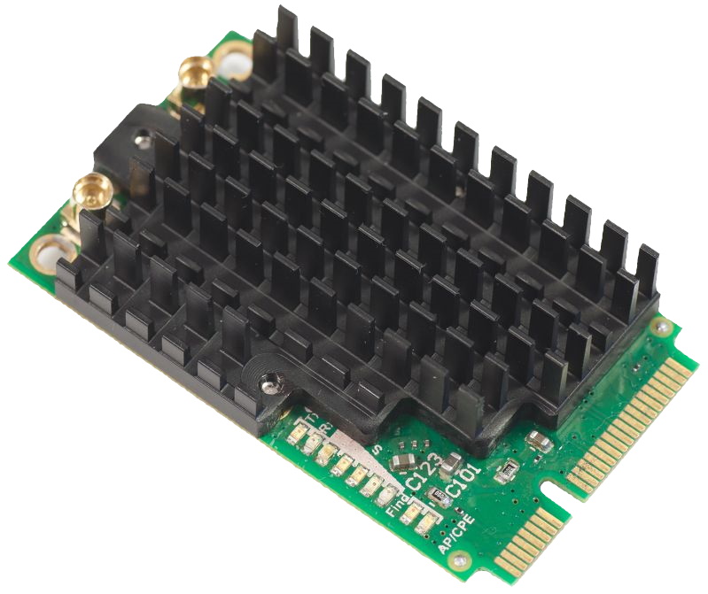 Опции для коммутаторов Mikrotik 802.11a/n High Power miniPCI-e card with MMCX connectors R11e-5HnD R11e-5HnD