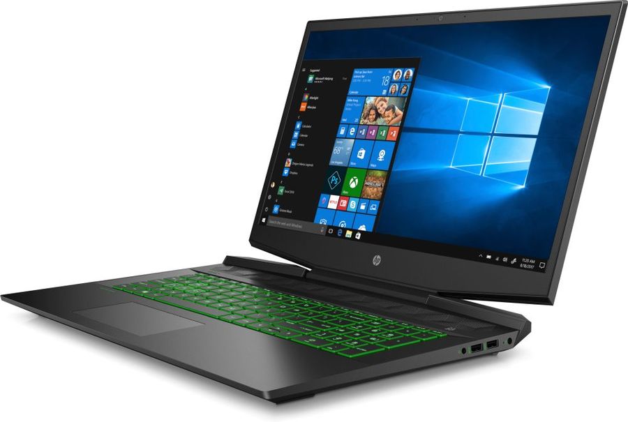 Ноутбук HP Pavilion Gaming 17-cd0004ur 17.3"(1920x1080 IPS 60Hz)/Intel Core i7 9750H(2.6Ghz)/16384Mb/512PCISSDGb/noDVD/Ext:nVidia GeForce GTX 1650(4096Mb)/Cam/BT/WiFi/52WHr/war 1y/Acid Green Keyboard, Backlit/W10  17-cd0004ur 17-cd0004ur