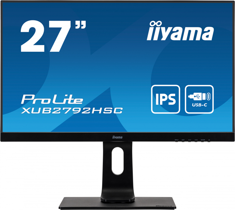 Монитор iiYama 27" ProLite черный IPS LED 4ms 16:9 HDMI M/M матовая HAS Piv 1000:1 250cd 178гр/178гр 1920x1080 75Hz DP FHD USB XUB2792HSC-B1 XUB2792HSC-B1